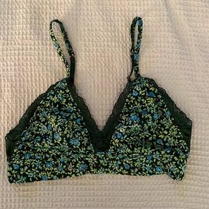 Like new silk, lacey, floral bralette from Aerie.